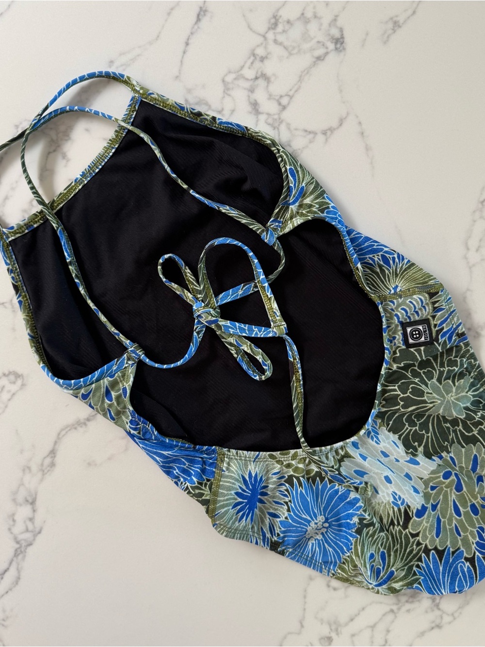 Jolyn Clothing Jackson Tie-Back One Piece Swimsuit - Plant Life - Size 28